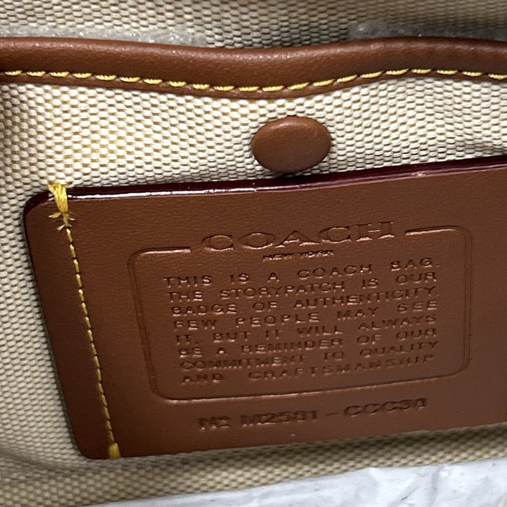 Coach Waverly Bag CCC36 Yellow Natural Grain Leather Crossbody Shoulder NWT - Picture 8 of 9